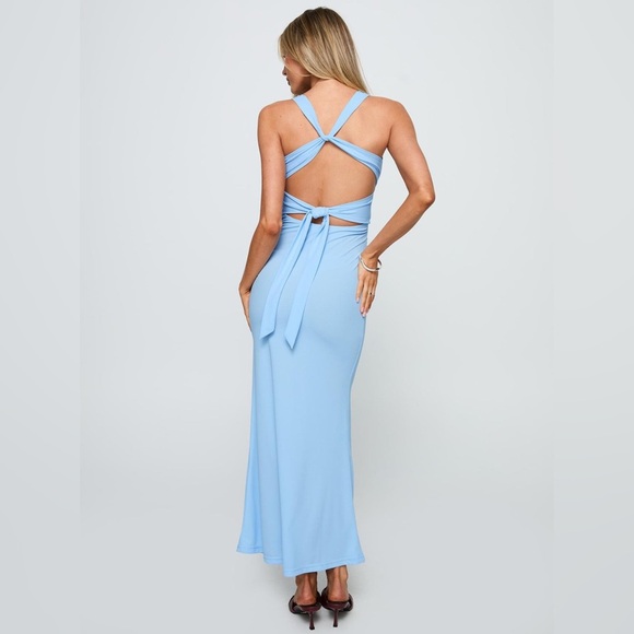 Princess Polly Mesmerize Blue Halter Maxi Dress - Picture 5 of 9